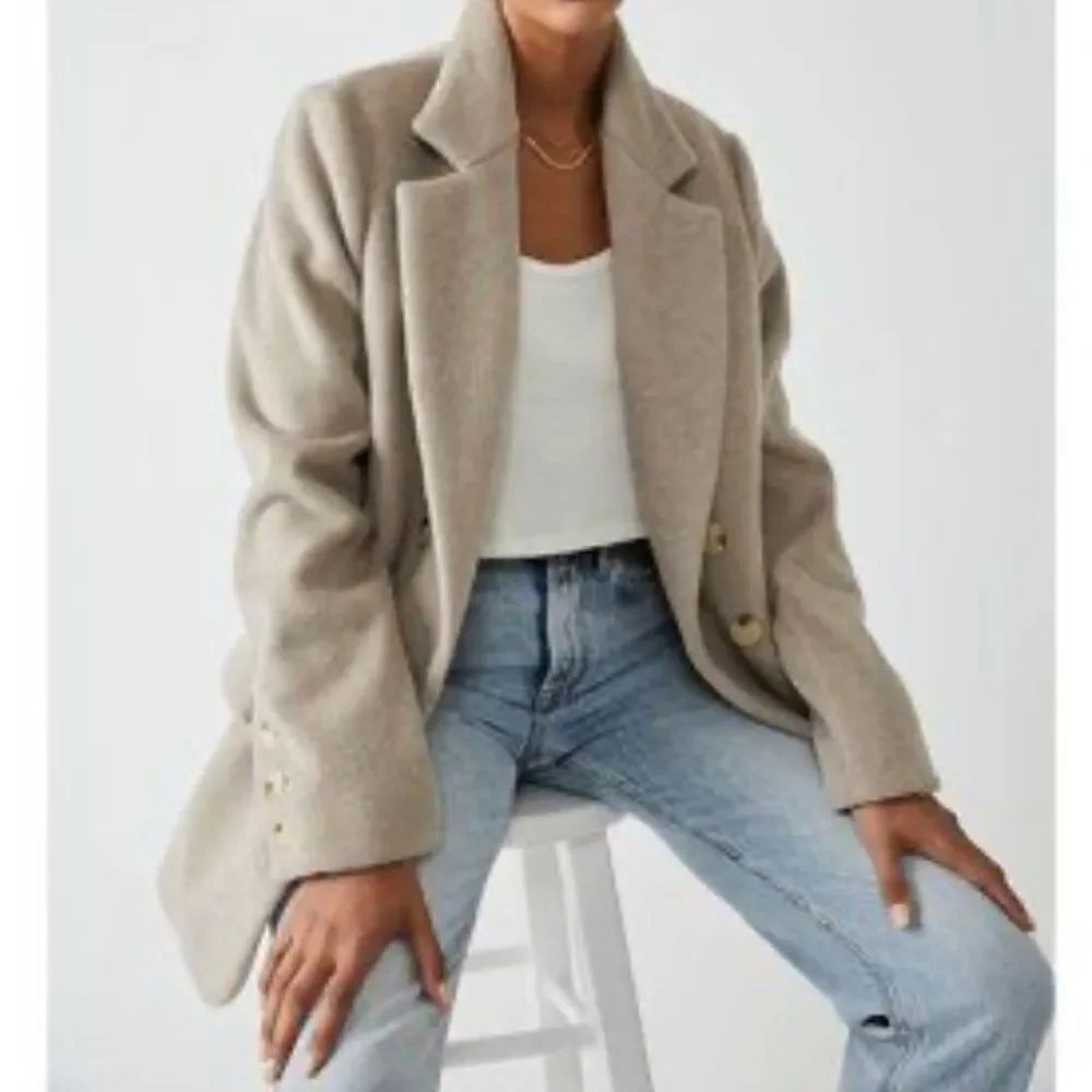 Free People Mari Blazer Coat Beige XS